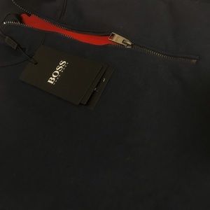 Navy Blue Hugo Boss ZIP Up Sweater